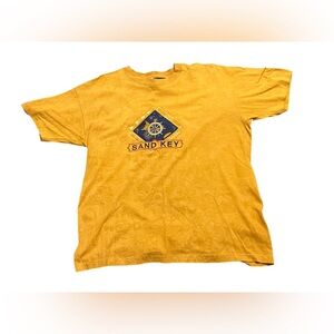 Vintage 90’s sand key graphic all over print shirt